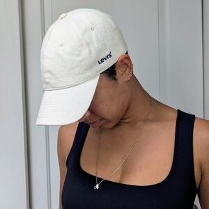 Levi's Cream Denim Essential Hat